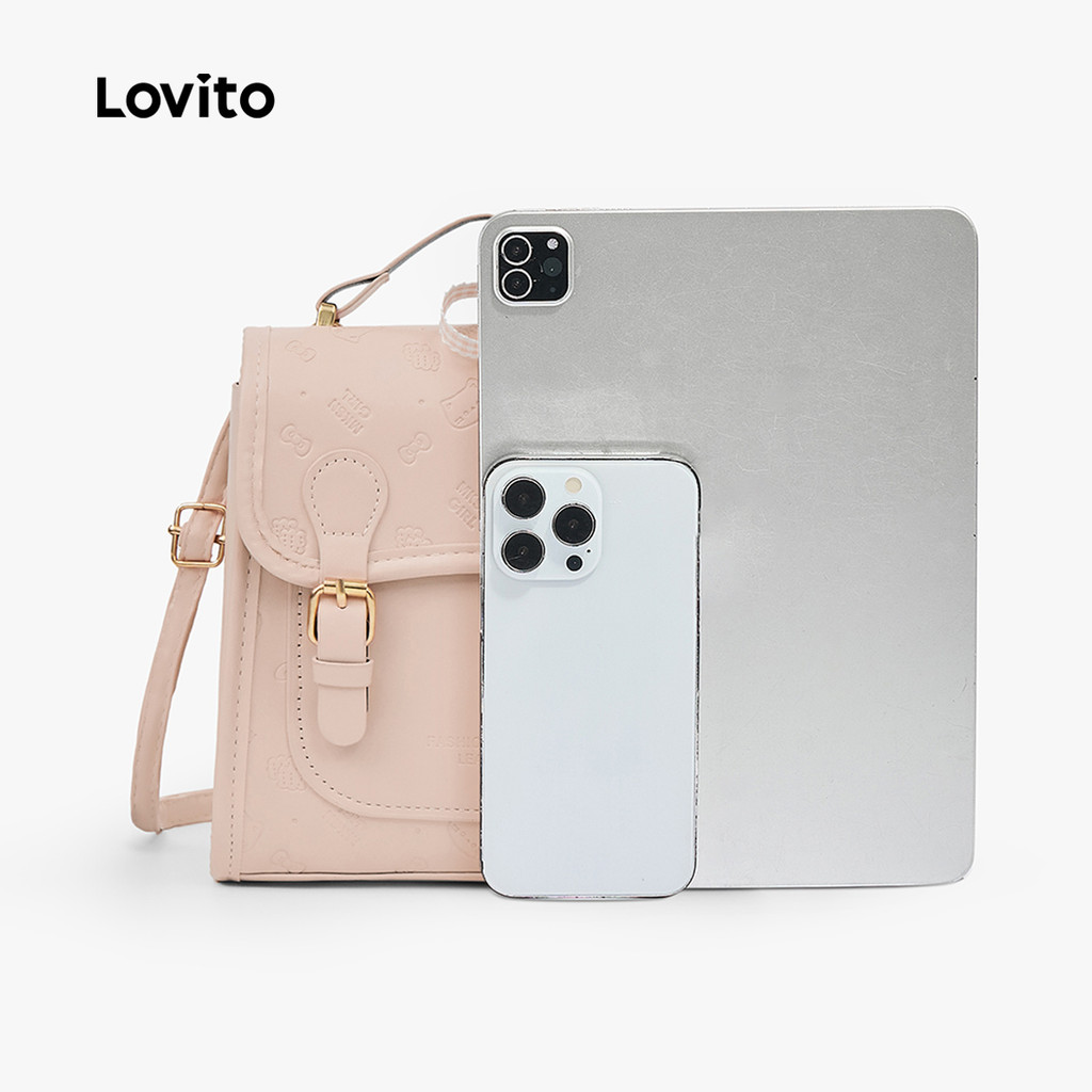 (New Arrival) Lovito Mochila De Bolinhas Com Fecho De Pressão Estilo Preppy Clássica E Versátil Pu Para Mulheres AKFB128FX016 — imagem 2 de 2