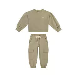 Conjunto Infantil Menina Cargo Ampla Colorittá Verde