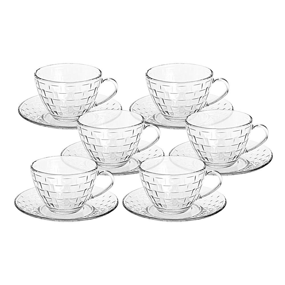 Conjunto de Xícaras Cazza Picnic em Vidro 290ml 6 Peças · foto 2