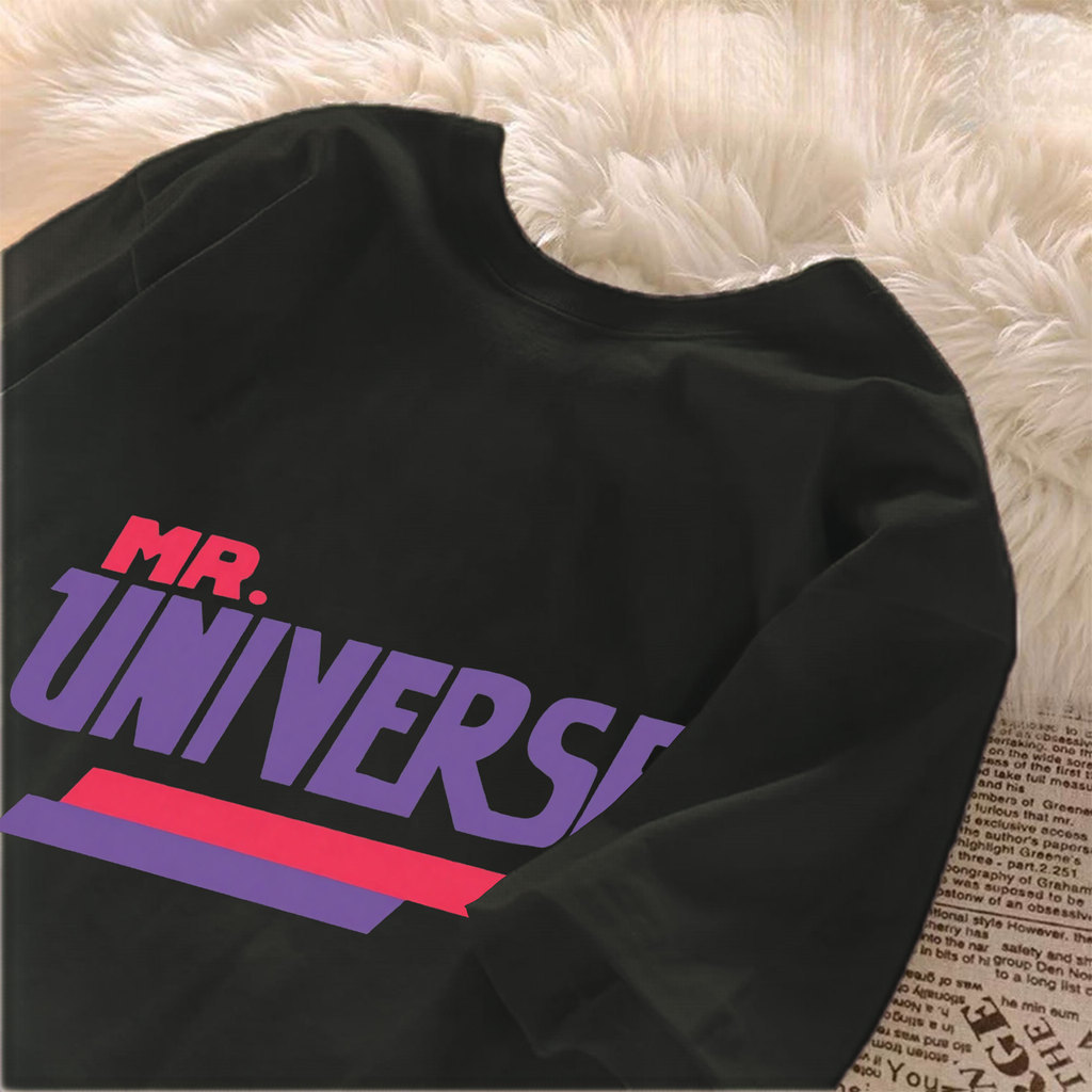 [Camiseta Premium Algodão]JOJO Camiseta Feminina Oversized Streetwear Mr. Universe, Estilo Cool, Adulto, Casual, Algodão