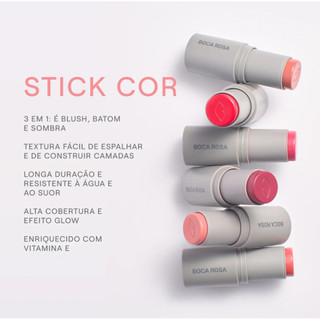 Boca Rosa Stick Cor Multifuncional
