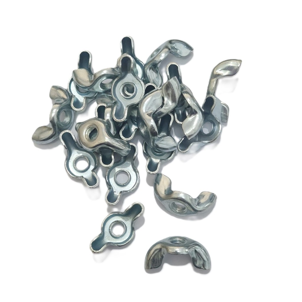 Borboleta Femea rosca 1/4" polegada manípulo Estante Prato Bateria e uso geral aço zincado - 50un