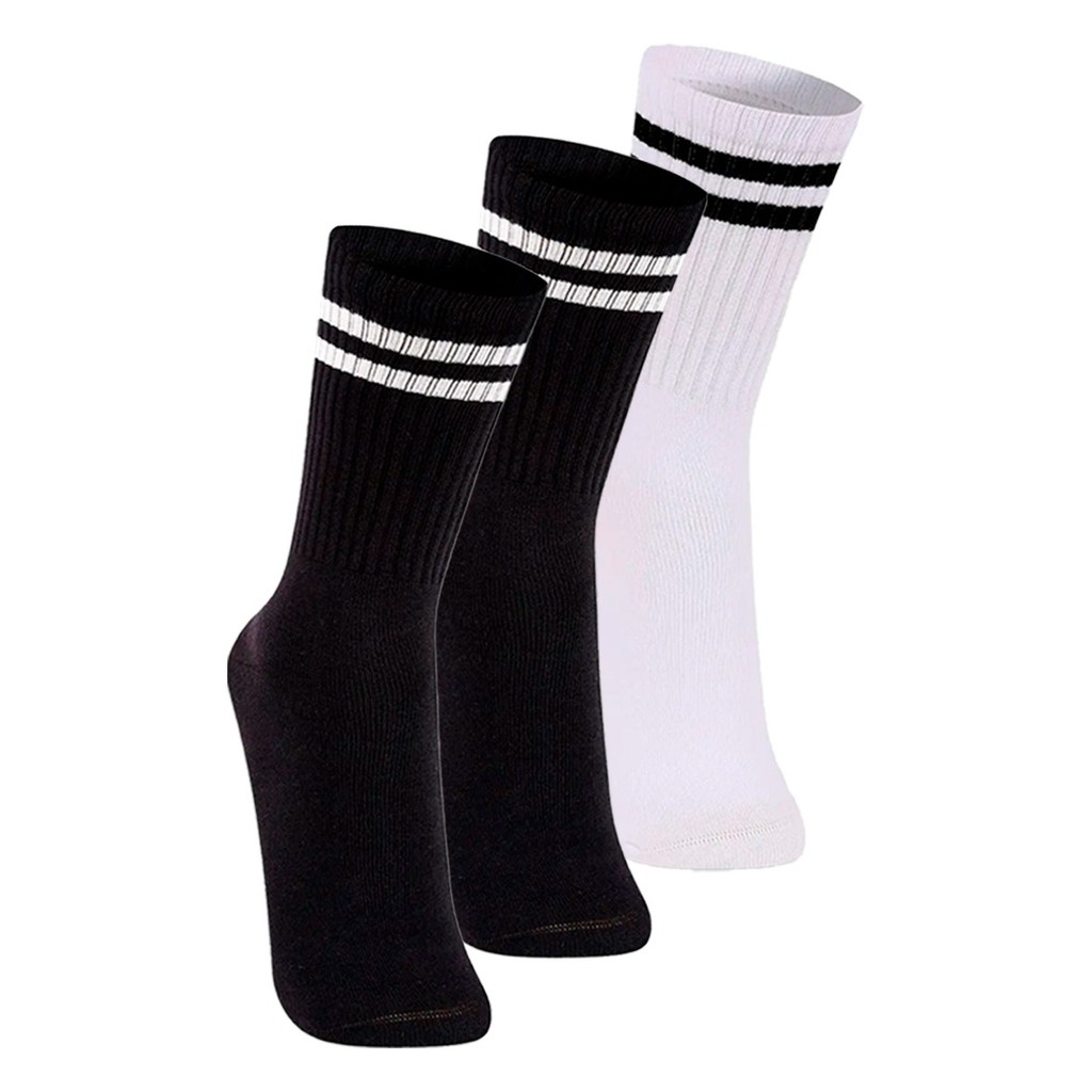 Kit com 3 Pares de Meias Esportiva Cano Longo Lupo 3292-009 Colorido em Oferta na Shopee