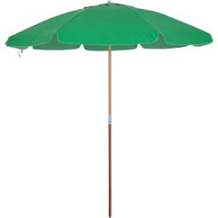 Guarda-Sol Guarapari em Bagum e Haste de Madeira 1,60m Verde Bandeira Bel