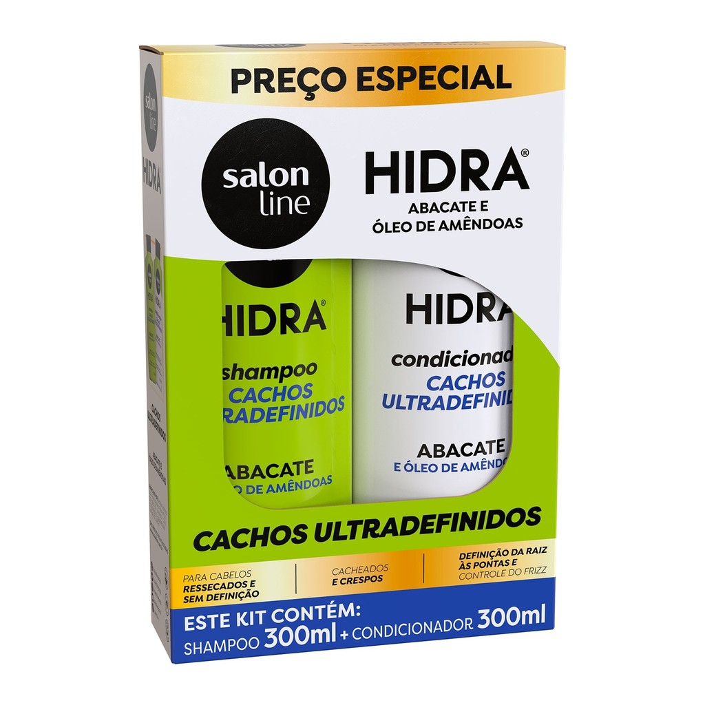 Kit Shampoo e Condicionador Hidra Abacate Salon Line 300ml em Oferta na Shopee