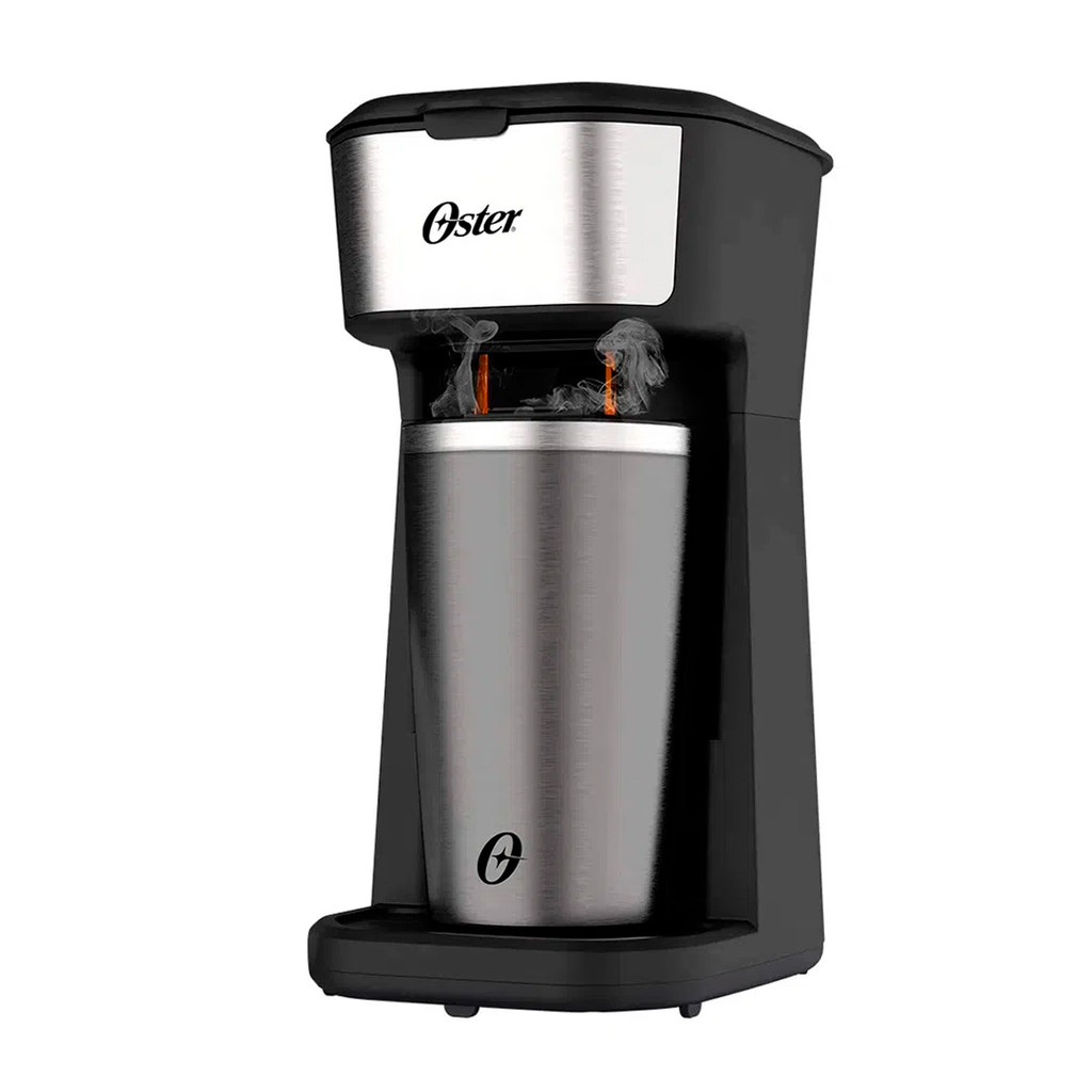 Cafeteira Elétrica Oster 2Day OCAF200 127v Inox 2 em 1 Copo Térmico 400 Ml Filtro Permanente