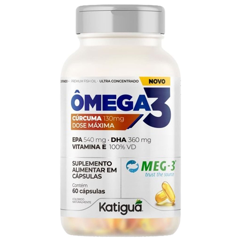 Ômega 3 Cúrcuma - 60 Cápsulas - Katiguá em Oferta na Shopee