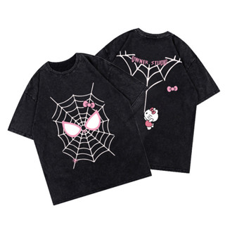 Camiseta Estampada -Verão Manga Curta Coreano Ins Bonito Dos Desenhos Animados HelloKitty Impresso em Oferta na Shopee