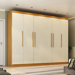 Guarda-Roupa Casal 6 Portas Carnaúba CabeCasa MadeiraOriginals 100% MDF Não em Oferta na Shopee