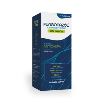 Shampoo Anticaspa Fungonazol Coceira e Dermatite Seborreica Cetoconazol 1% 100mL em Oferta na Shopee