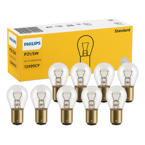 10x Lâmpada 2 Pólos Philips 12v P21/5w 12499cp Bay15d Origin em Oferta na Shopee