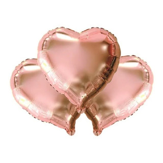 Kit 10 Balão Metalizado Coração Rosê Gold Centro Mesa 22cm + Varetinhas Transparente em Oferta na Shopee