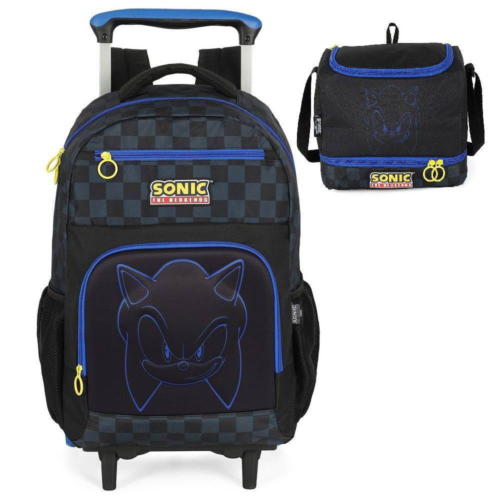 Kit Mochila de Rodinha Sonic Speed G + Lancheira Luxcel em Oferta na Shopee