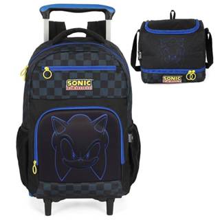 Kit Mochila de Rodinha Sonic Speed G + Lancheira Luxcel em Oferta na Shopee