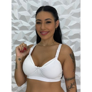 KIT 4 Sutiã Amamentação Reforçado Alças Largas Ajustáveis Pós Parto Maternidade em Oferta na Shopee