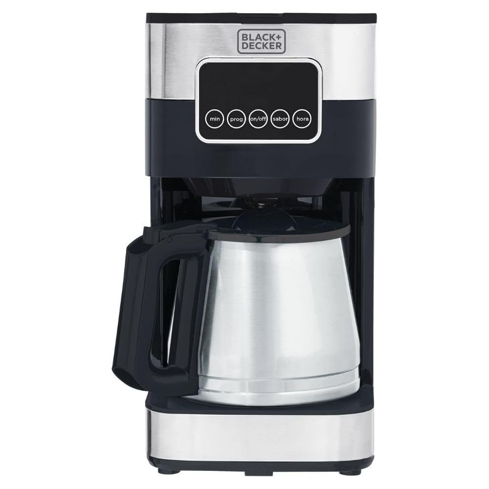 Cafeteira Elétrica Inox Programável Gourmand Gris 1,5L Digital 38 Xicaras Black Decker