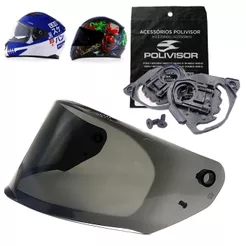 Viseira Antirrisco P/ Capacete Ls2 FF320 FF353 FF800 + Reparos Laterais