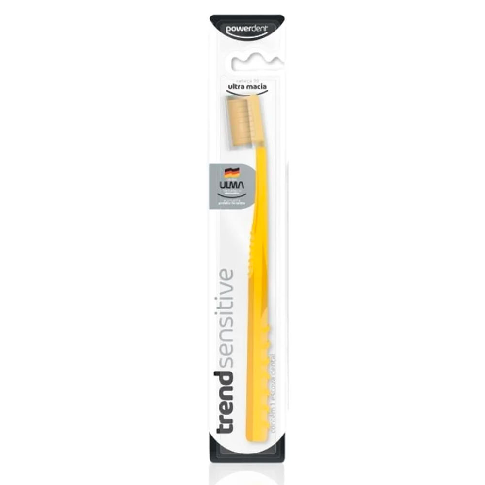 Detalhes do Escova de Dente Powerdent Trend Sensitive ULMA com 6240 Cerdas Ultra Macia Cores Sortidas 1 Unidade