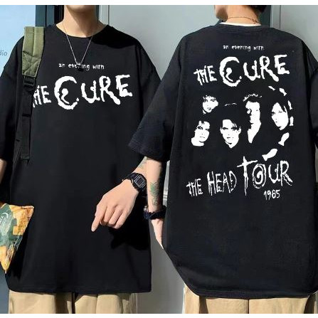 [Camiseta Premium em Algodão Puro]GXG Camiseta Básica Algodão Unissex Com Manga Curta Moda Verão The Cure Banda De Rock