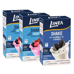 Kit Linha Linea: 2 Shakes Frutas Vermelhas e 1 Cookies de 210g