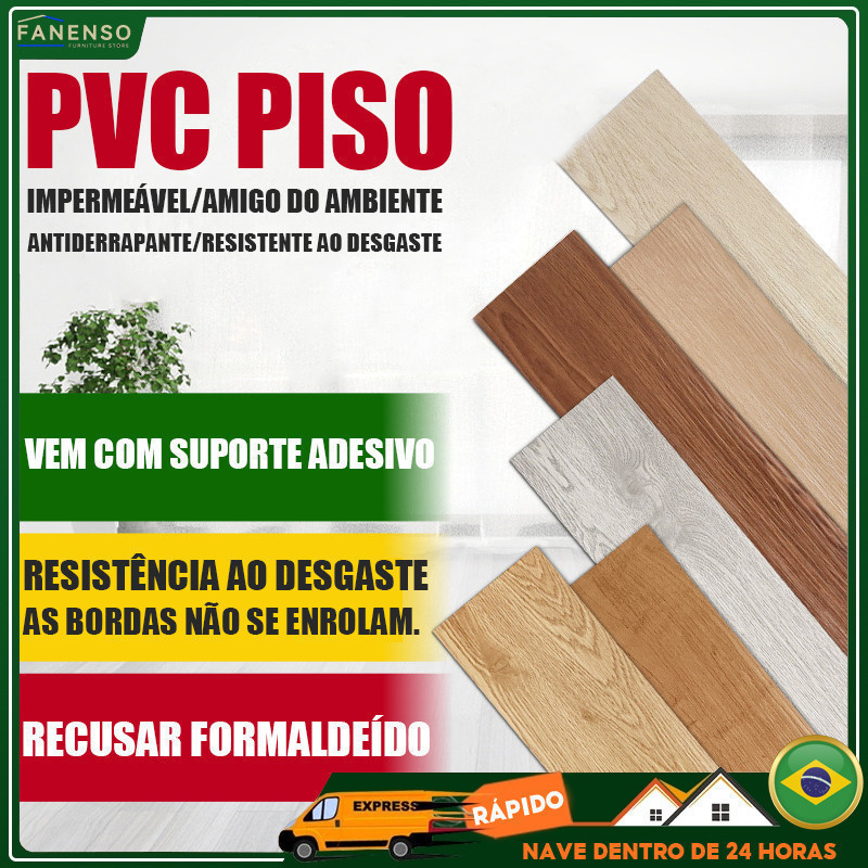 36 PCS Piso Vinílico Autocolante Adesivo Madeira 91cm X 15cm