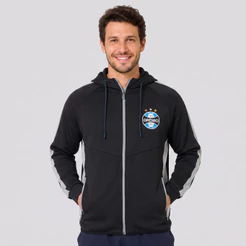 Jaqueta Grêmio Skuba Tricolor Preta