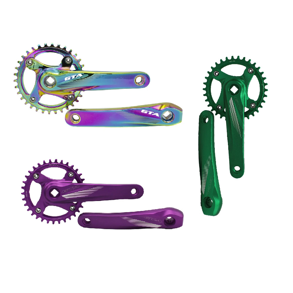 Pedivela Single 170mm 34d GTA Cores Engrenagem fixa Coroa