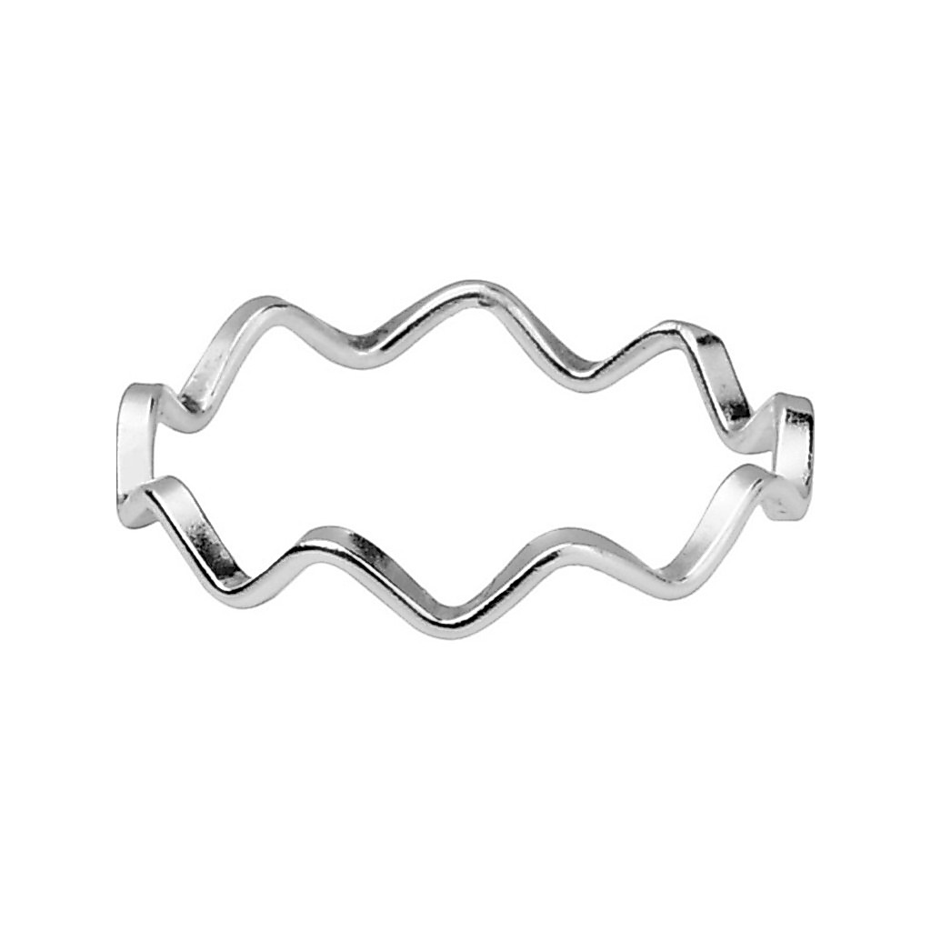 Anel ondinha ondulado super delicado de aço inoxidavel, anel moda fashion baratinho delicado Anel fininho