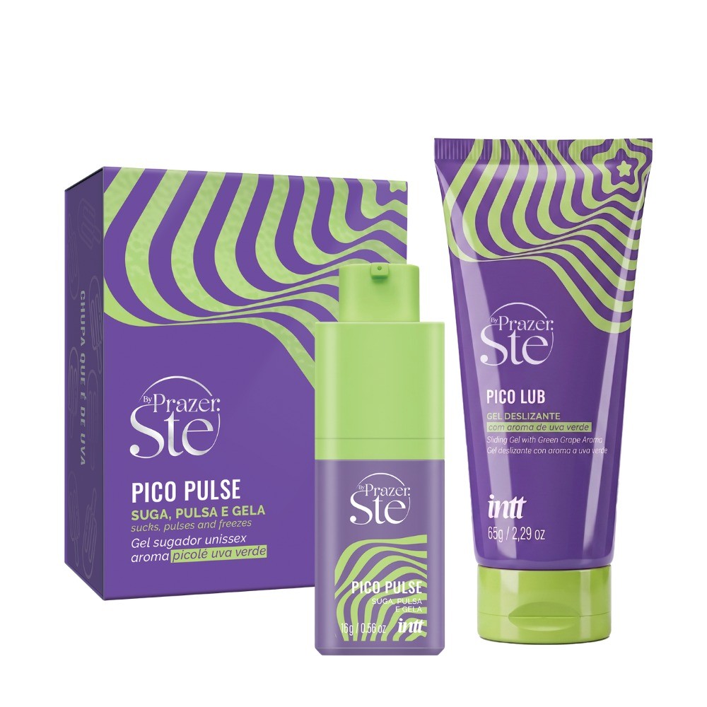 Kit Pico Pulse + Pico Lub Uva Verde INTT Gel Sensorial + Gel Deslizante à Base de Água