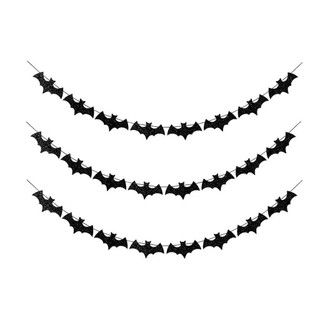 Halloween morcego forma dos desenhos animados festa puxar bandeira corda de papel bandeira loja decoração para casa supr