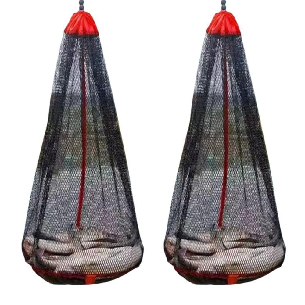 Saco De Malha De Pesca , Cesta Com Cordão Bolso De Rede De Peixe Vivo , Gaiola Dobrável Na Boca