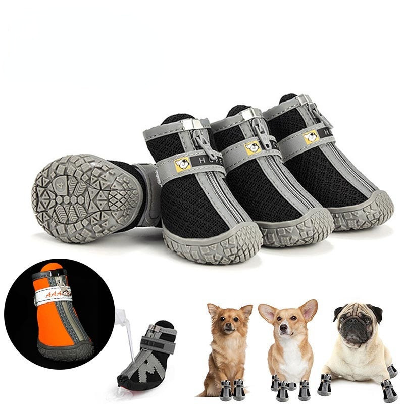 4 Pçs/set À Prova Dwaterproof Água Sapatos Para Cães De Estimação Antiderrapante Filhote De Cachorro De Chuva Chihuahua 