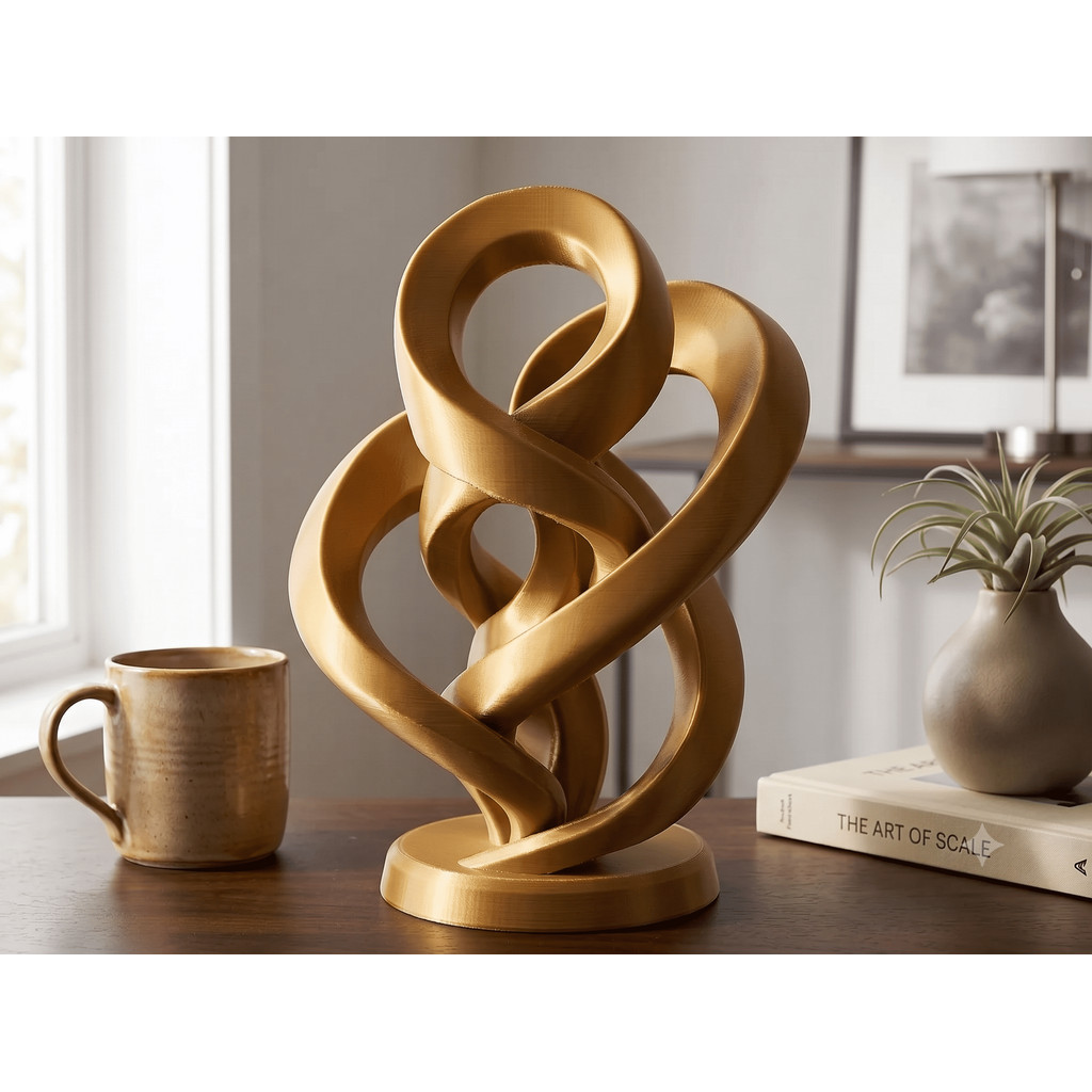 Escultura Abstrata Torção Infinita Decorativa Moderna para Sala Aparador Escritório — imagem 2 de 2