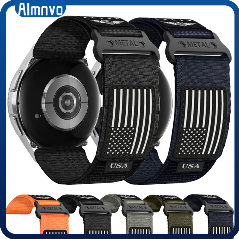 Pulseira Nailon DeResistente Masculino Para Relógio Samsung Galaxy Watch FE 7 6 5 4 40 44mm 5 Pro 45mm 4 6 Classic