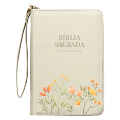 Bíblia Pocket | NVI | Leitura Perfeita | Capa Luxo Florida com Alça
