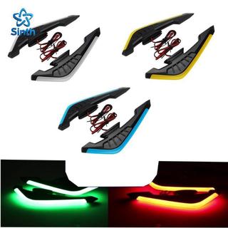 Sinth 2 Peças Asas De Vento Fixas Com Luz LED Decoração Adesiva Stier Motocicleta Spoiler Lateral Frontal Winglets Conju