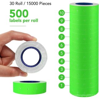 30 Rolos De Etiquetas De Arma De Preço 15000 Para Adesivos De Marcador Branco Mx-5500 , Etiqueta De Papel Super Pegajosa
