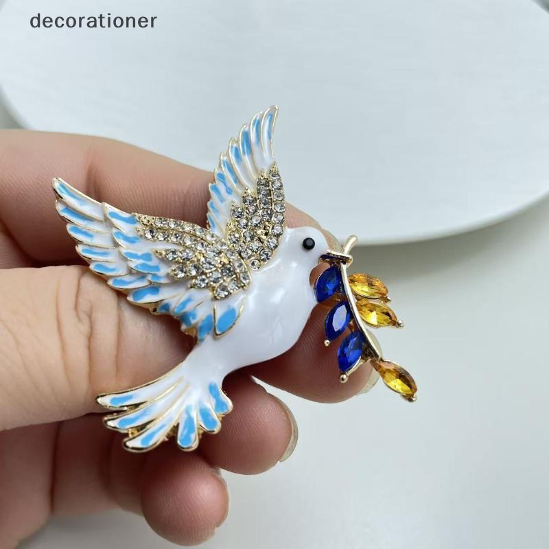 Decorador Pombo Broche Acessório De Moda Feminino Pássaro Asa Pino Espumante Strass Corsage Estilo Retro Acessórios De R