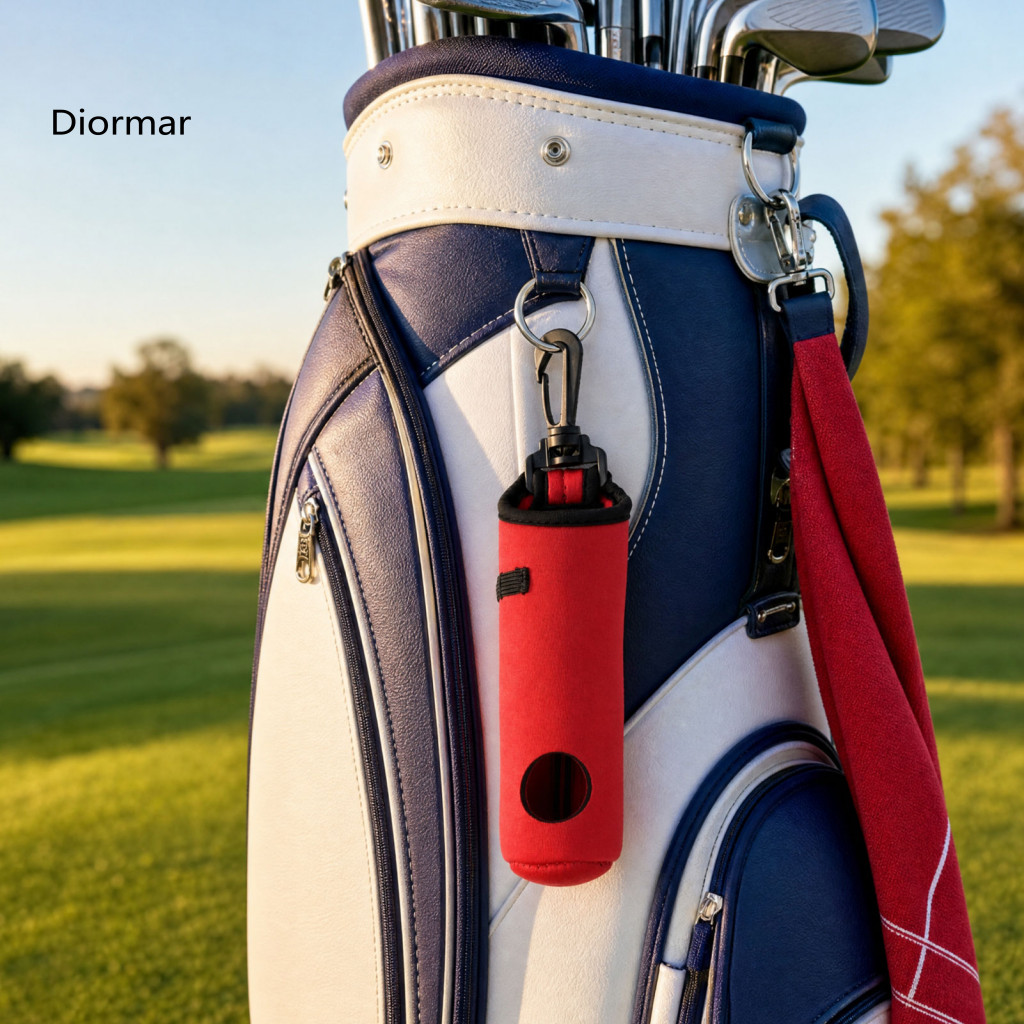 Golf Accessory Neoprene Ball Case Carry Bag with Clip – Holds 3 Balls Tees Portable Organizer Pouch for Durable for Ea