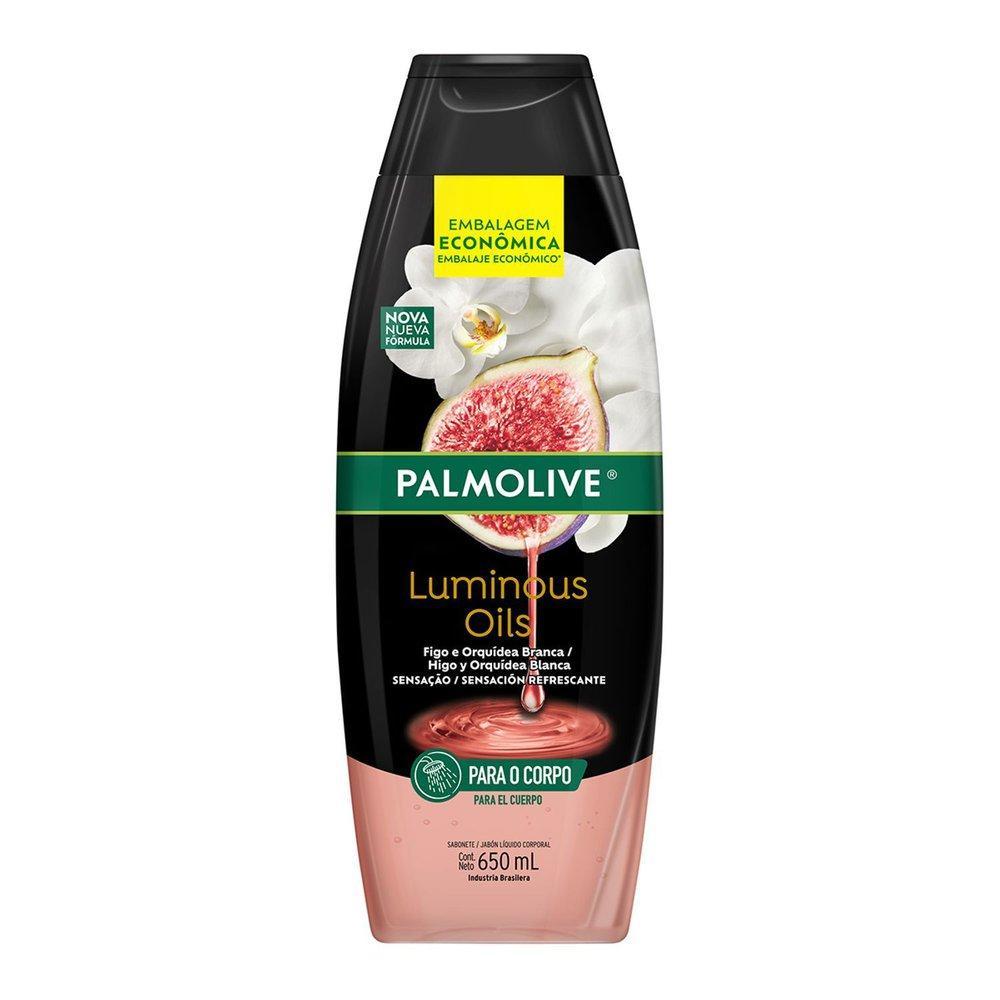 Sabonete Líquido Palmolive Luminous Oils Figo e Orquídea Branca 650ml Embalagem Econômica