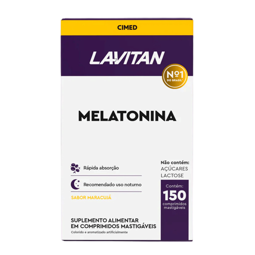 Lavitan Melatonina Maracuja Cimed Suplemento Alimentar Em 150 Cápsulas