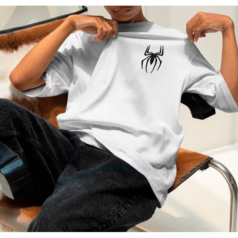 Camiseta Masculina  Unissex Aranha Camisa 100% Algodão Estampada Confortável Regular