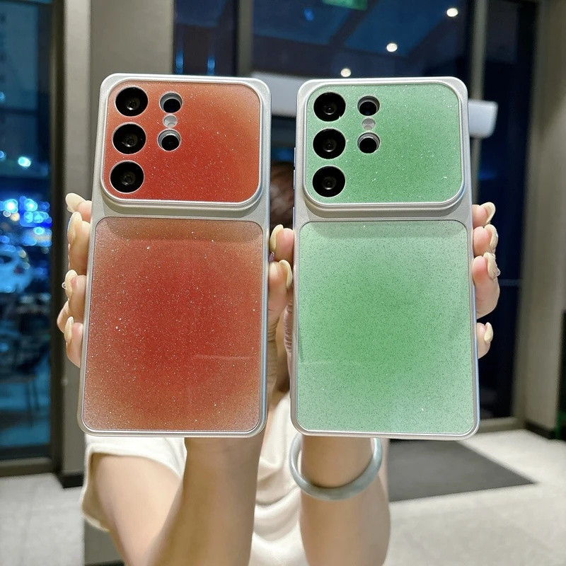Capa de Telefone de Silicone Líquido Gradiente Luxuosa para Samsung Galaxy S26 S25 S24 S23 S22 Ultra A17 A27 A37 A57 A06