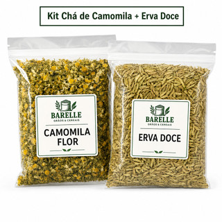 Chá Camomila + Erva Doce a Granel Aromático e Natural