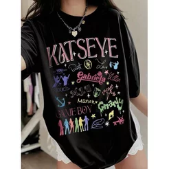 「Mina Hana」Camiseta Unissex Katseye K - Pop Estampa Bonita Confortável Estilosa Versátil Casual