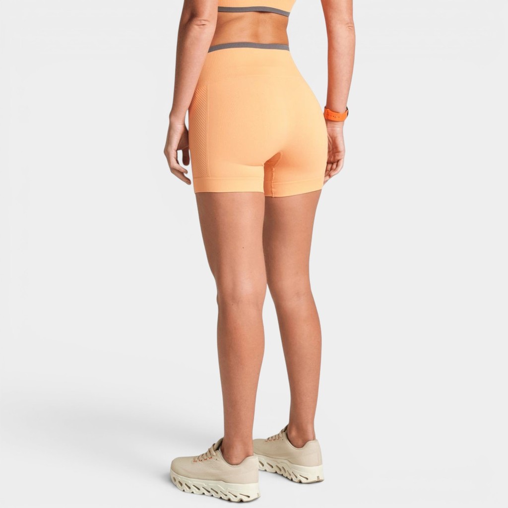 Short LSport Lupo Seamless Ayra Feminina - Laranja e Preto — imagem 2 de 2