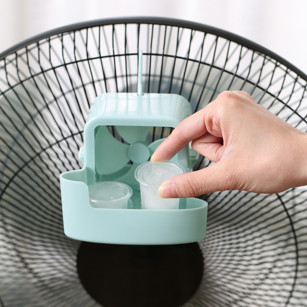 Venda quente de venda quente portátil novo estilo sem perfuração ventilador refrigerador tipo fivela doméstica com cubo