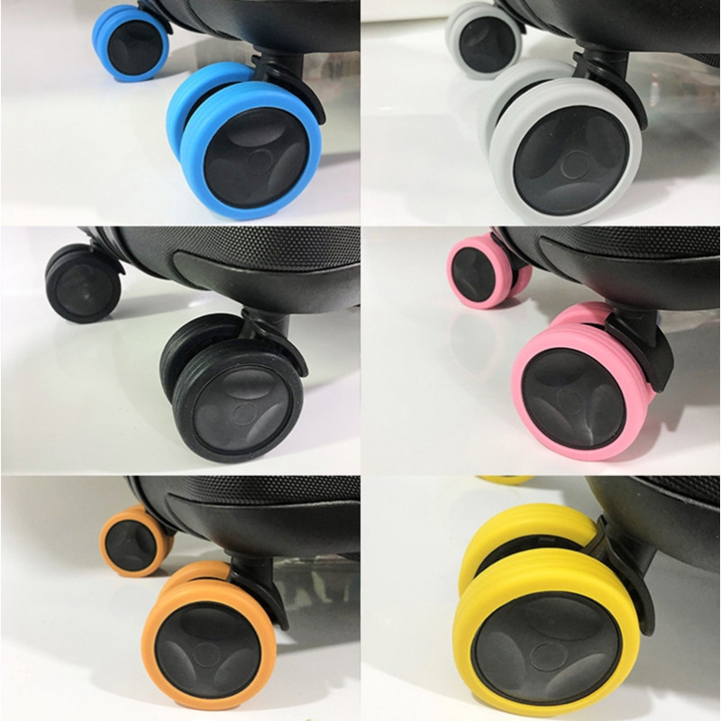 8 Protetores De Roda Silenciosos De Silicone Coloridos Com Amortecimento De Ruído