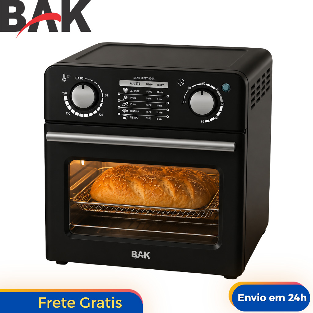 Fritadeira Air Fryer Oven 10L 2 em 1 Assadeira Forno 127v 220v Portátil