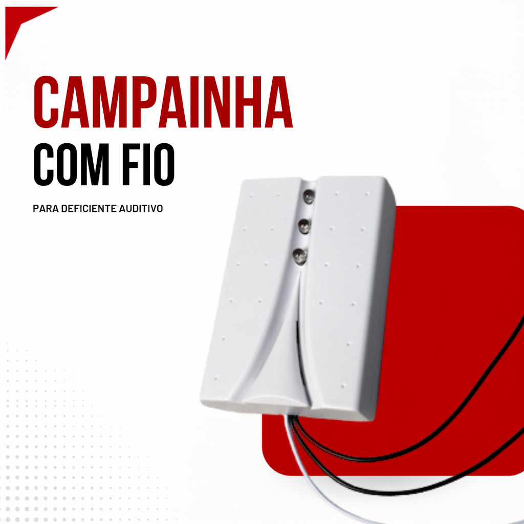 Campainha Musical Com LED Para Deficiente Auditivo Surdo Com Fio e Sons Programáveis Bivolt DNI6336 · foto 2